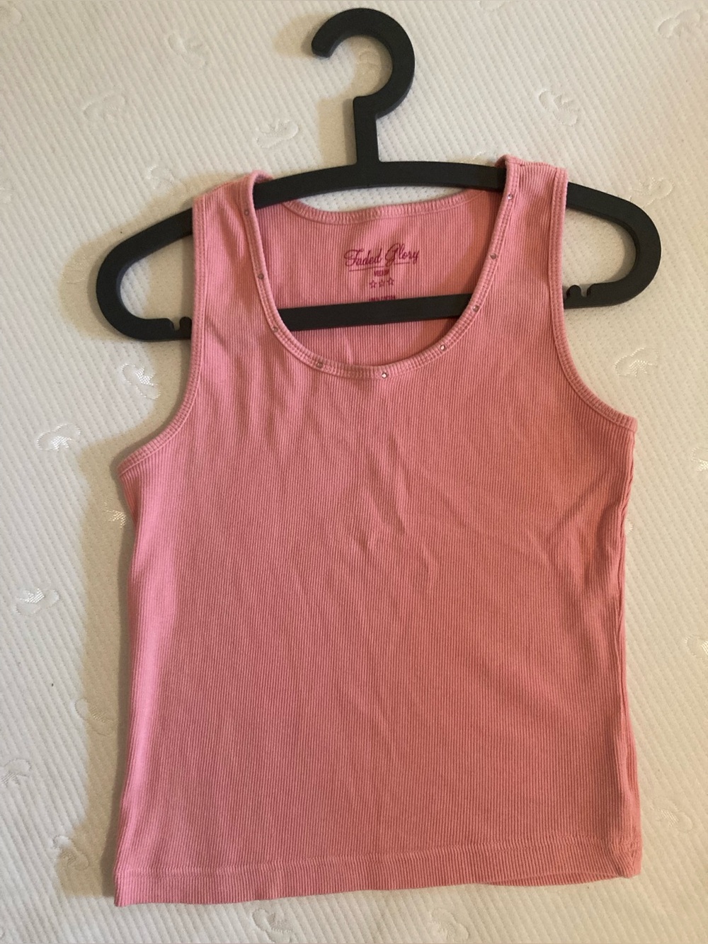 Full Tilt Pink Mist 100% Cotton Ribbed Tank Top Size M